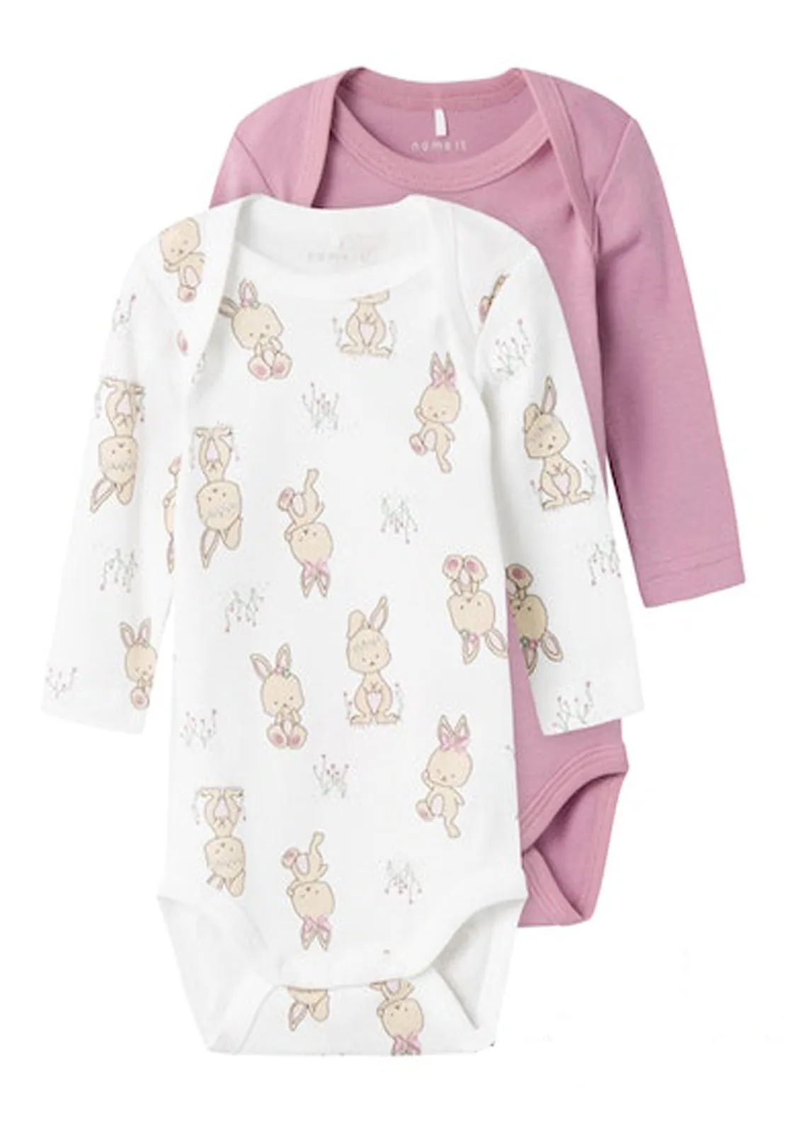 2 Pack Long Sleeve Rabbit Bodysuit