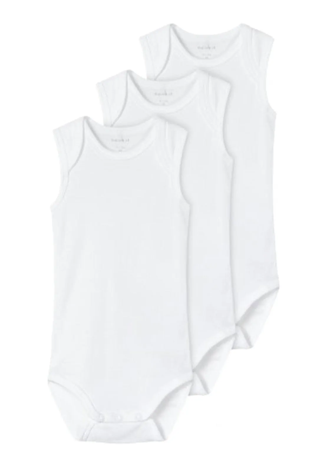 3 Pack Tank Bodysuit - White