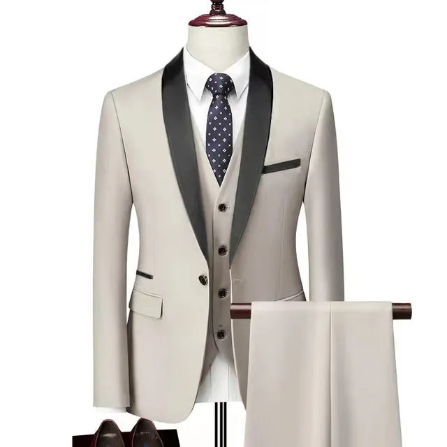 3 Pieces Set Men Wedding Suits Groom Tuxedos