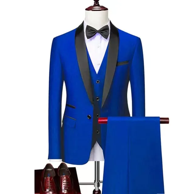 3 Pieces Set Men Wedding Suits Groom Tuxedos