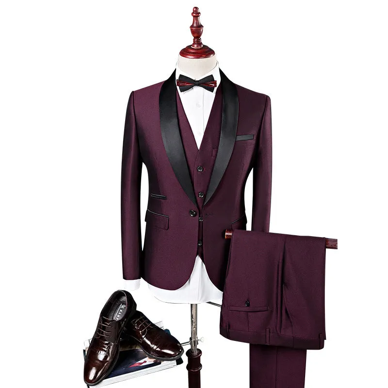 3 Pieces Set Men Wedding Suits Groom Tuxedos