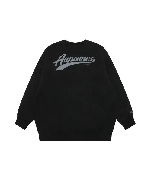 A BATHING APE  |Crew Neck Blended Fabrics Street Style Long Sleeves Plain