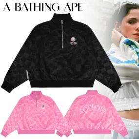 A BATHING APE  |Unisex Street Style Long Sleeves Plain High-Neck Logo