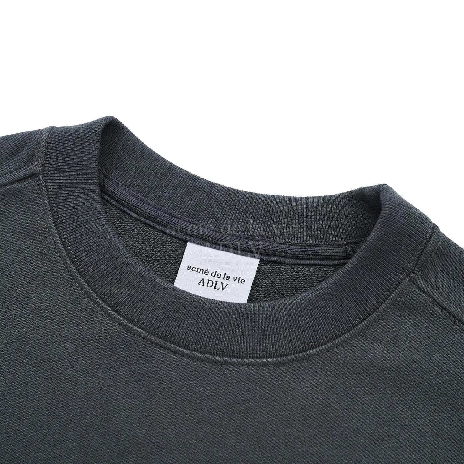 acme de la vie  |Crew Neck Sweat Street Style Long Sleeves Plain Cotton Logo