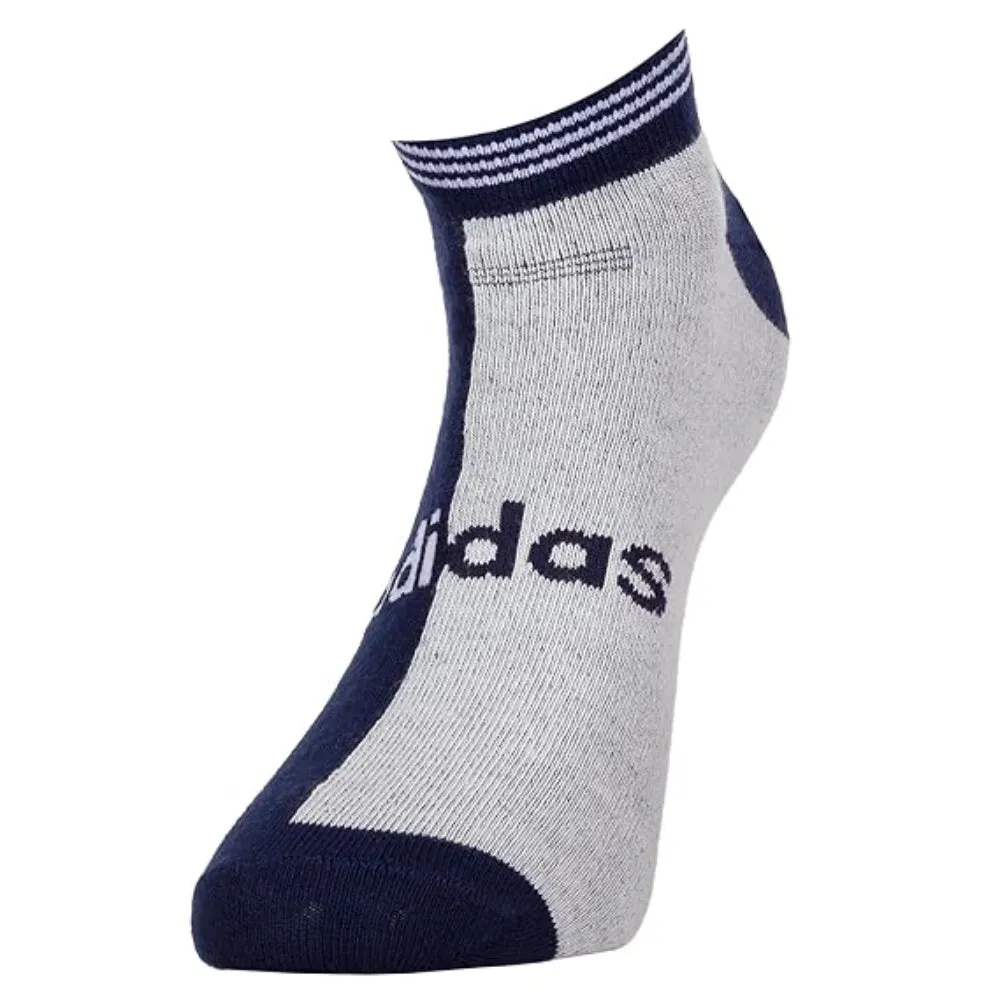 Adidas Men's Flat Knit Low Cut Socks (Black/Colligative Navy/Anthra Melange)