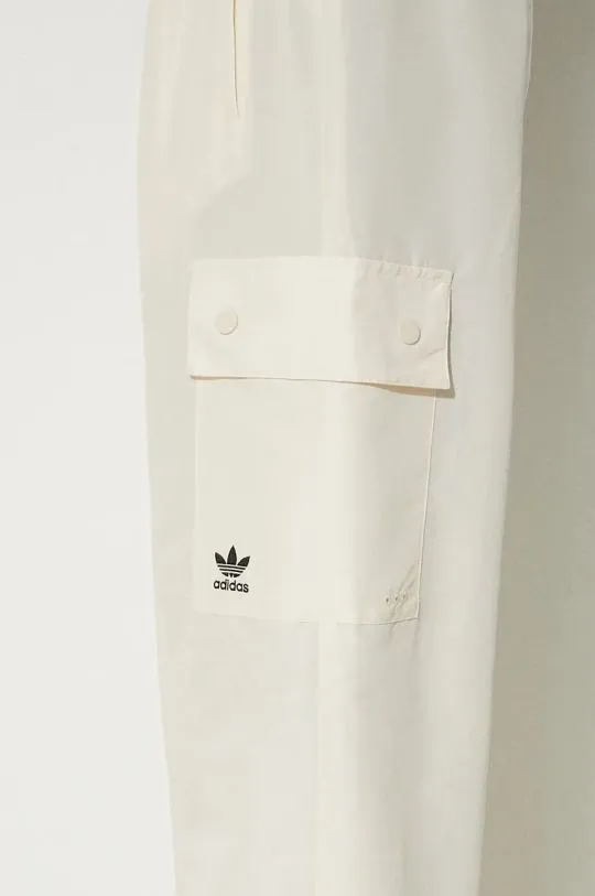 adidas Originals trousers Essentials Woven Cargo women's beige color smooth IX9970