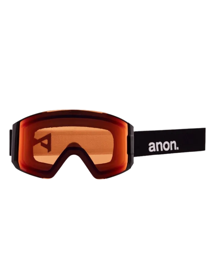 Anon Sync Snow Goggles + Bonus Lens - Black/Perceive Sunny Red Lens