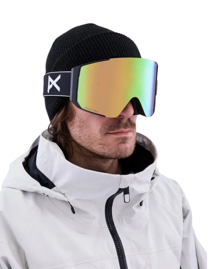 Anon Sync Snow Goggles + Bonus Lens - Black/Perceive Variable Green Lens