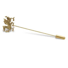 Antique Gold Welsh Dragon Lapel Pin