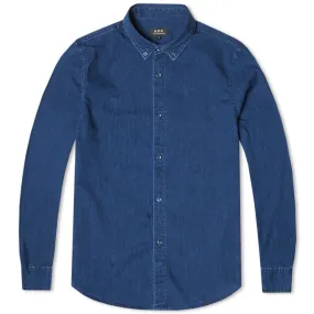 A.P.C. Denim Button Down ShirtWashed Indigo