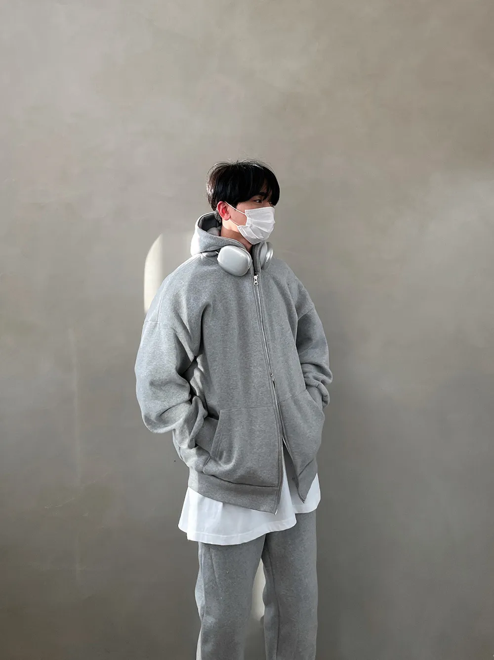 ASCLO  |Unisex Sweat Street Style Long Sleeves Plain Cotton