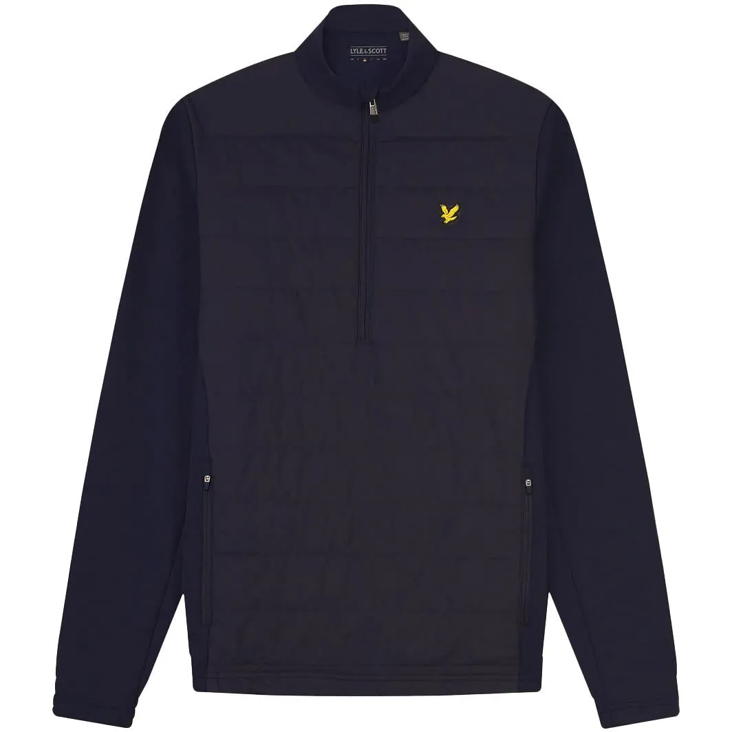 Baffle Quilted Quarter Zip Mid Layer Dark Navy - SS24