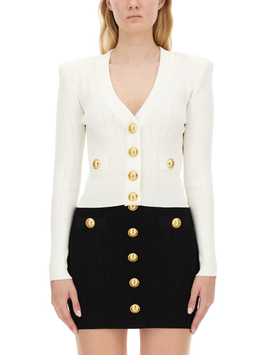 BALMAIN    CROPPED CARDIGAN