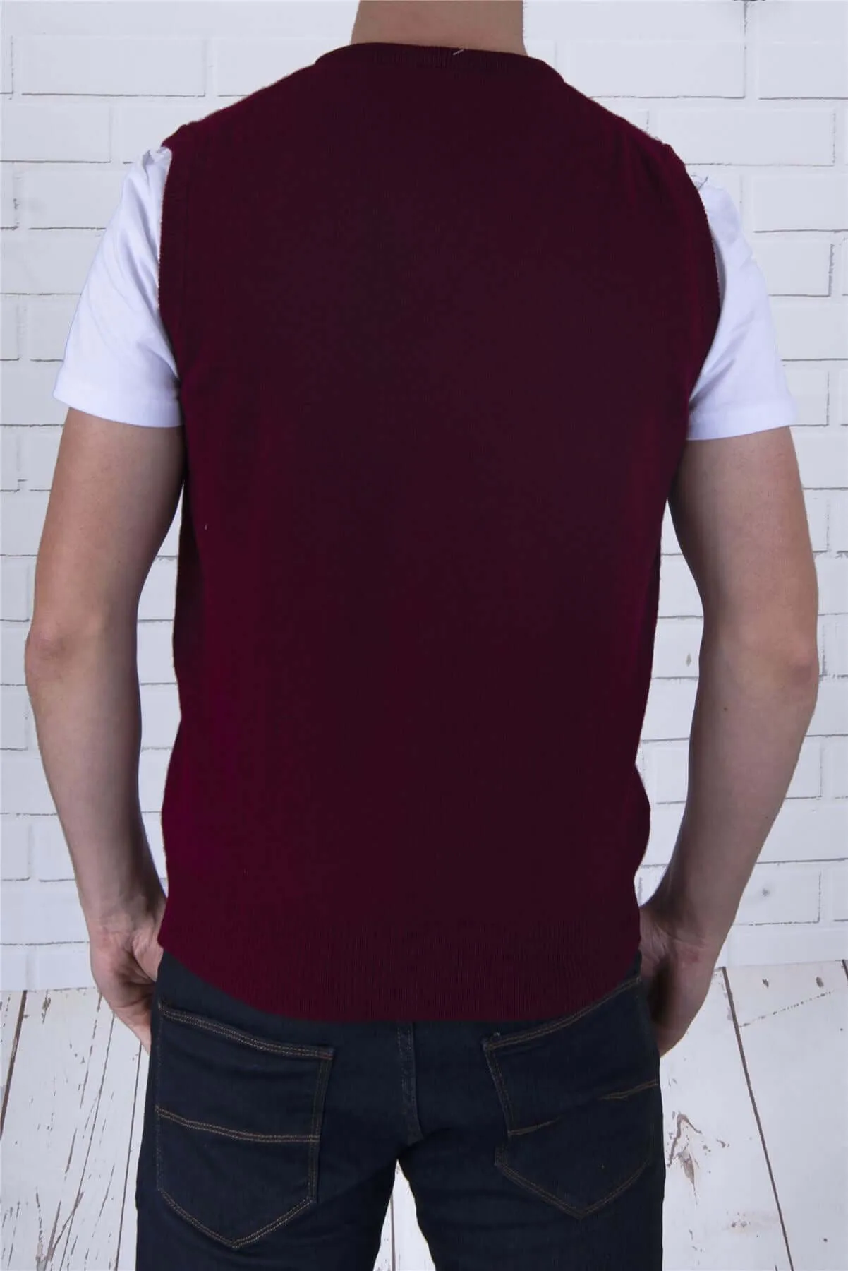 Balmoral Men V-Neck Lambswool Slipover Sweater Vests