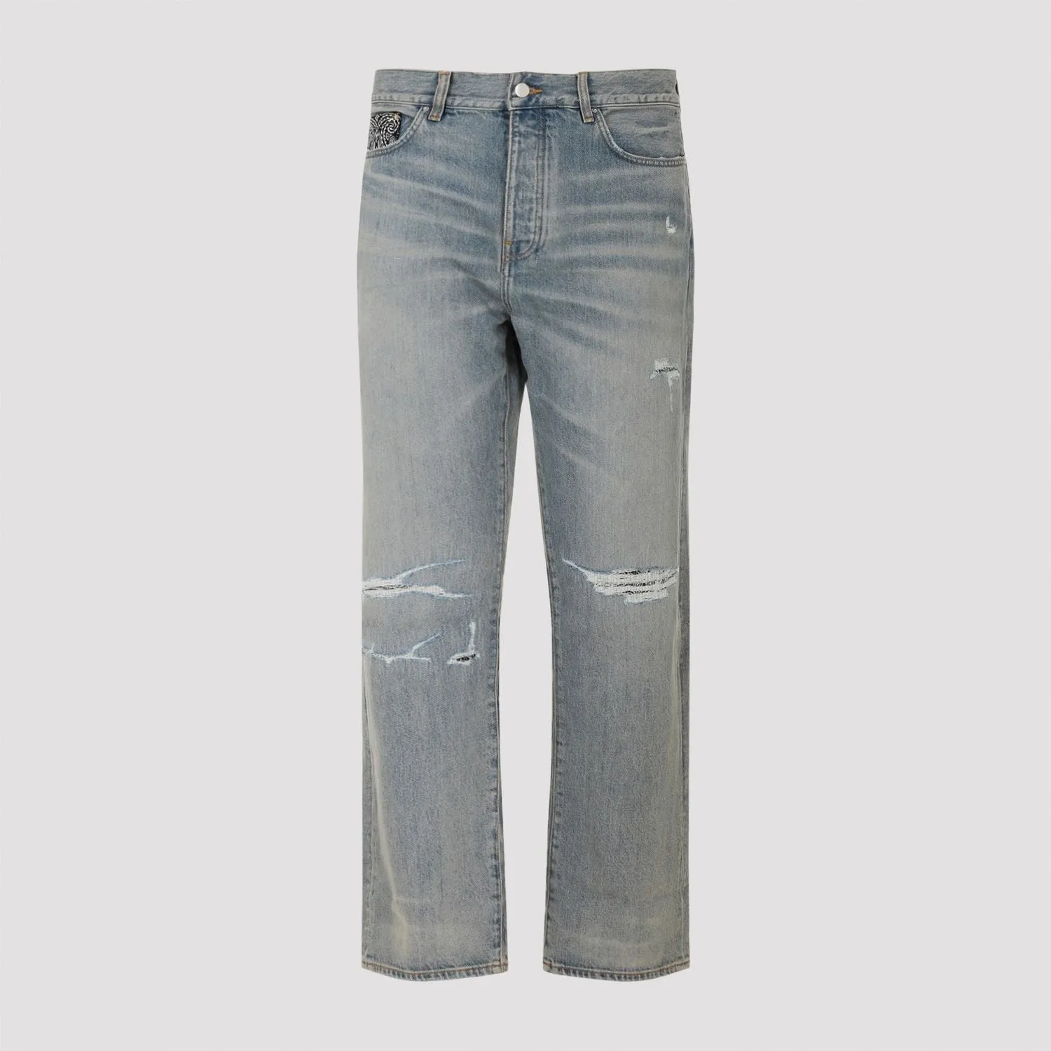 BANDANA REPAIR STRAIGHT JEANS