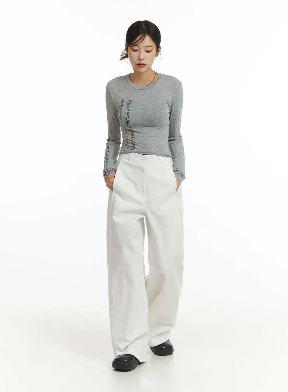 Basic Wide-Fit Pants CJ431