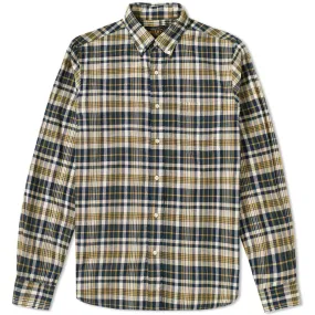 Beams Plus Button Down Madras ShirtNavy