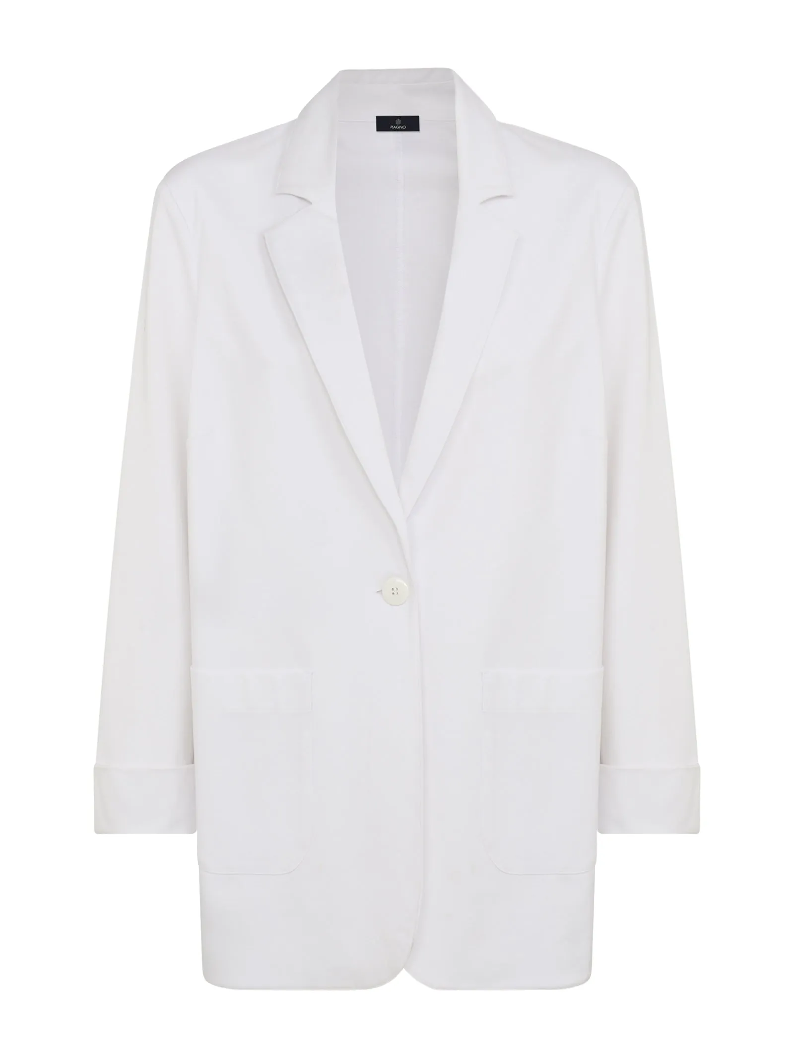 Blazer destrutturato in Compact Light - Bianco