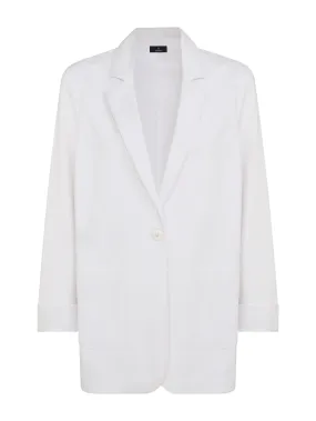 Blazer destrutturato in Compact Light - Bianco