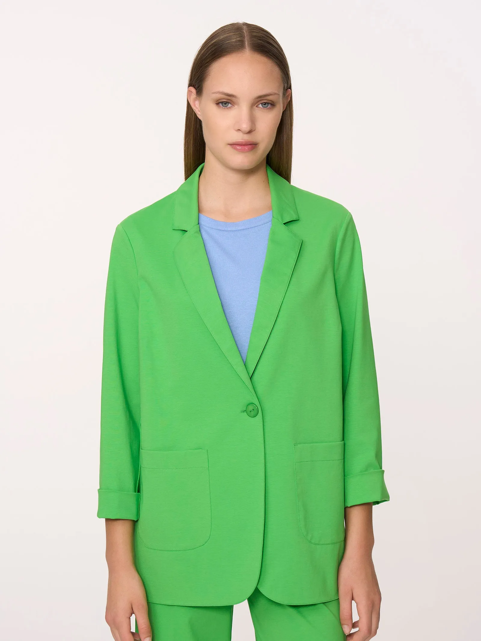 Blazer destrutturato in Compact Light - Classic Green