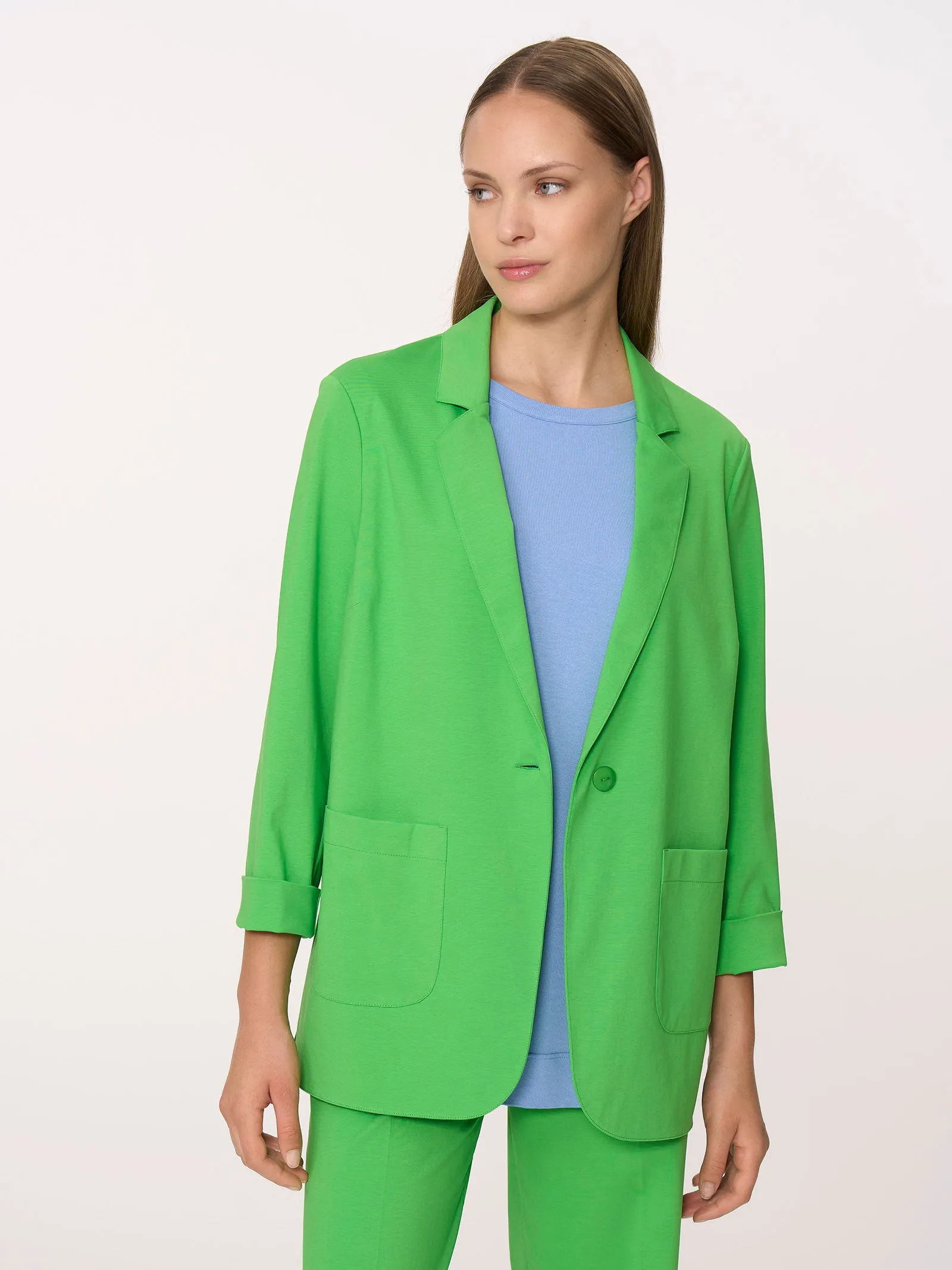 Blazer destrutturato in Compact Light - Classic Green