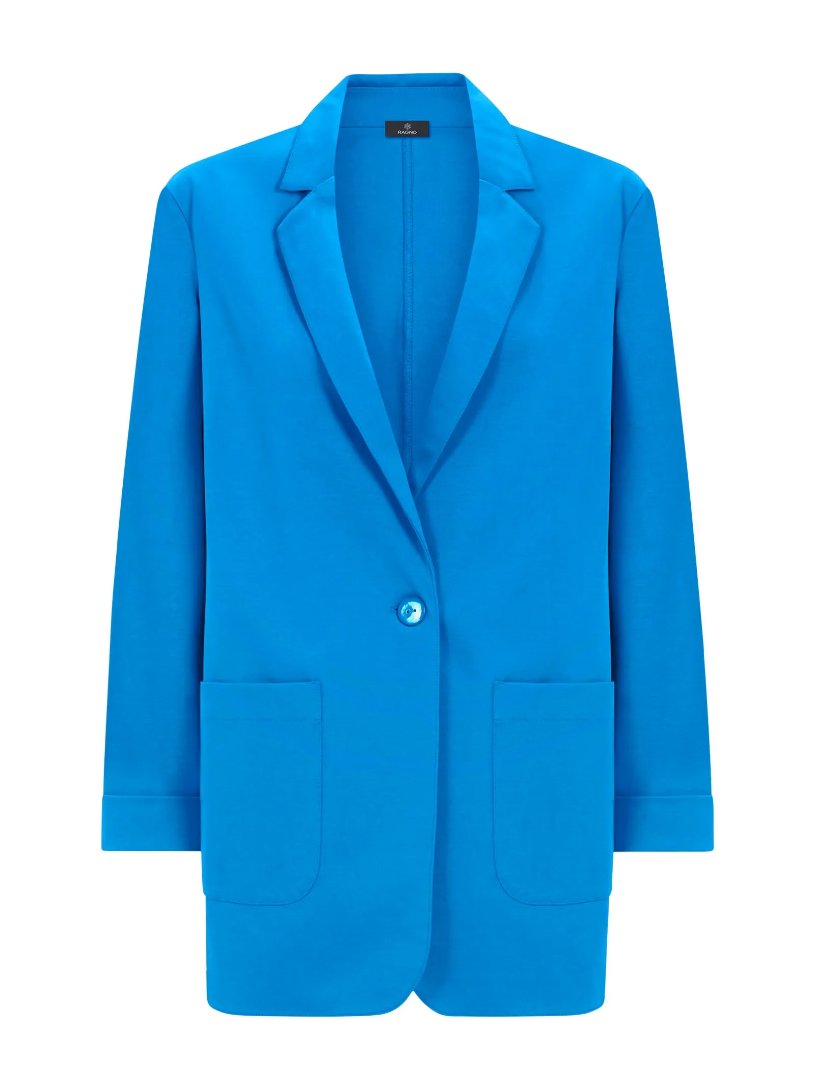 Blazer destrutturato in Compact Light - Ibiza Blue