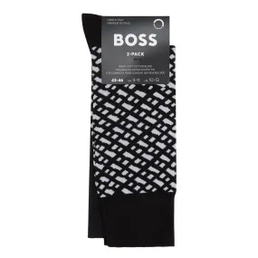 BOSS Two-Pack Monogram Logo Socks - 002