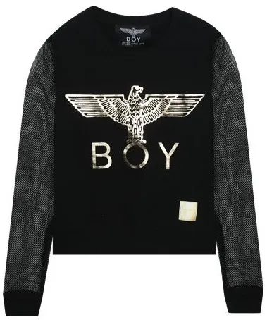 BOY LONDON  |Street Style U-Neck Long Sleeves Cotton Medium Fringes