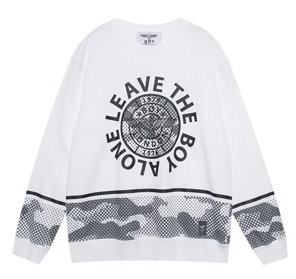 BOY LONDON  |Unisex Studded Street Style U-Neck Long Sleeves Cotton