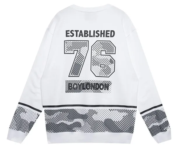 BOY LONDON  |Unisex Studded Street Style U-Neck Long Sleeves Cotton