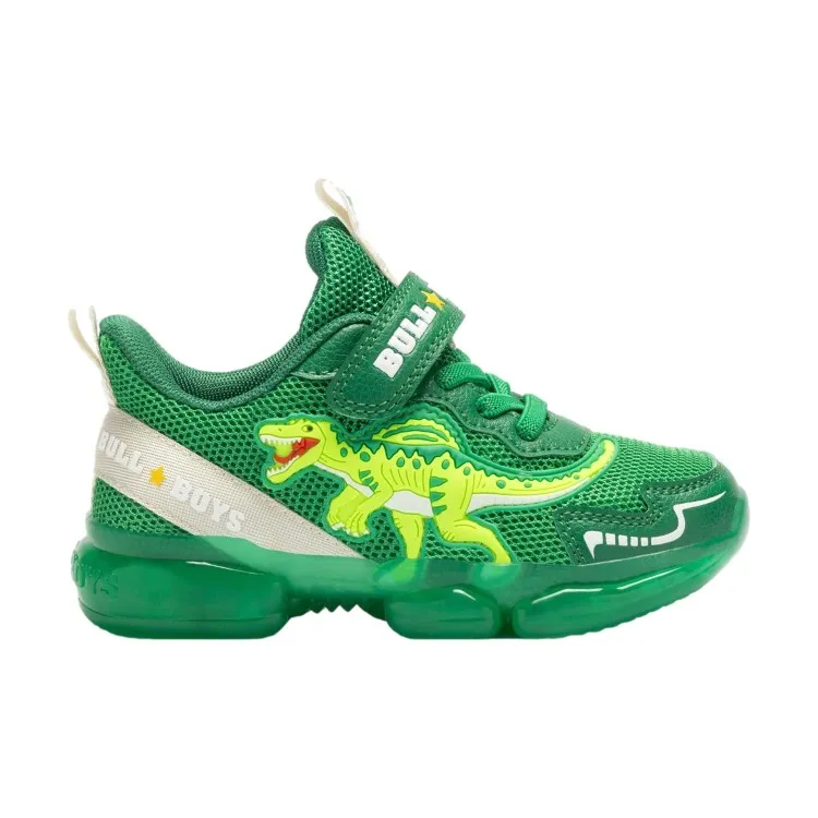 Bull Boys SPINOSAURO Scarpe Bambino Sneaker con Luci Verde