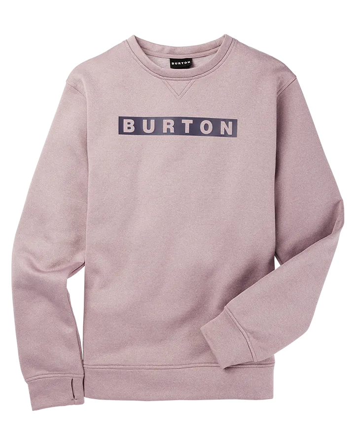 Burton Mens Oak Pullover Crew - Elderberry Heather