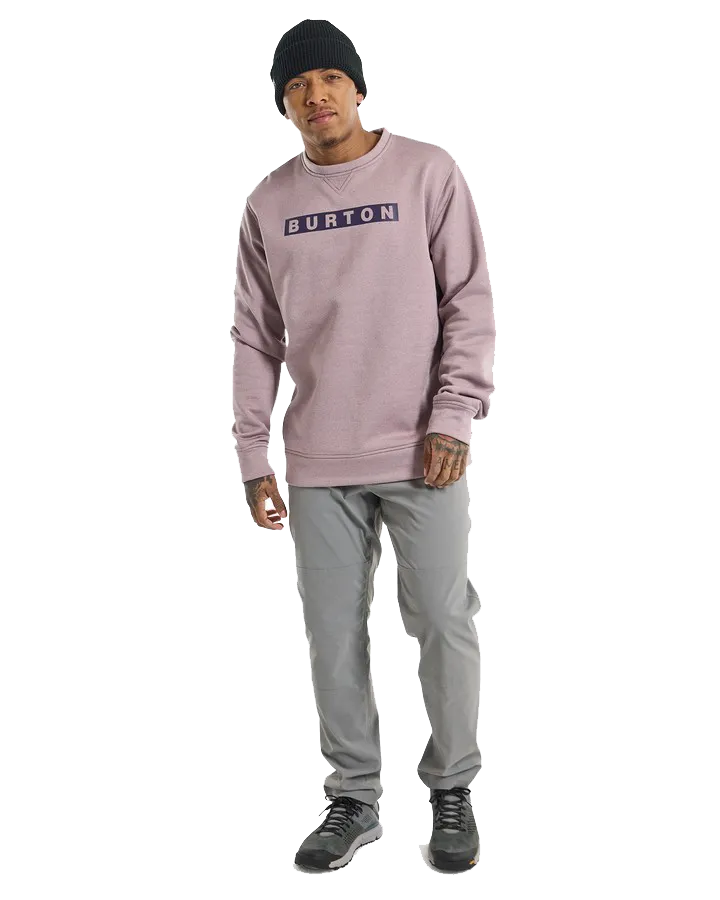 Burton Mens Oak Pullover Crew - Elderberry Heather