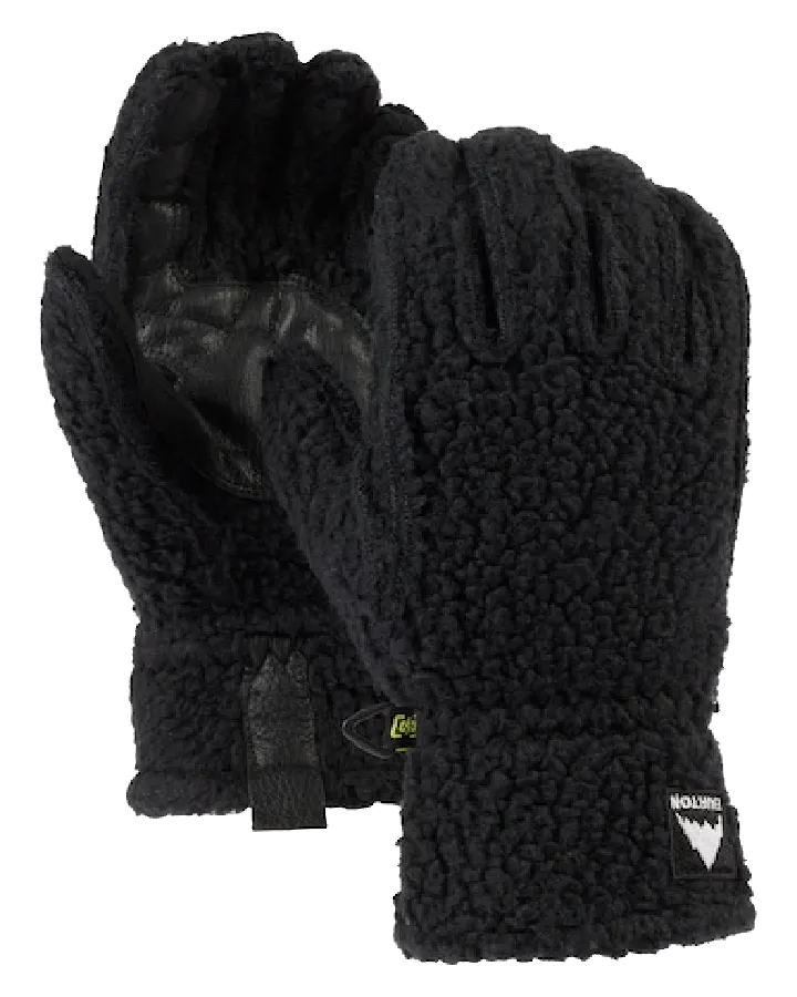 Burton Womens Stovepipe Fleece Gloves - True Black Heather - 2023