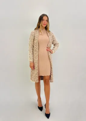 Cardigan lungo animalier