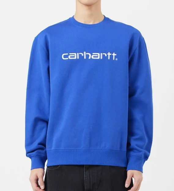 Carhartt  |Crew Neck Unisex Street Style U-Neck Long Sleeves Plain