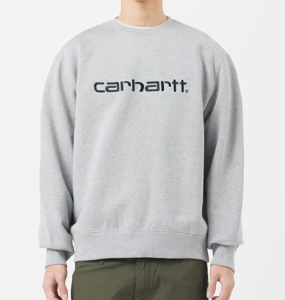 Carhartt  |Crew Neck Unisex Street Style U-Neck Long Sleeves Plain