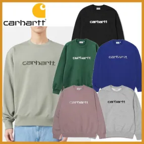 Carhartt  |Crew Neck Unisex Street Style U-Neck Long Sleeves Plain