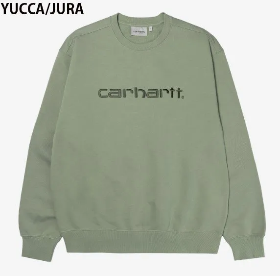 Carhartt  |Crew Neck Unisex Street Style U-Neck Long Sleeves Plain