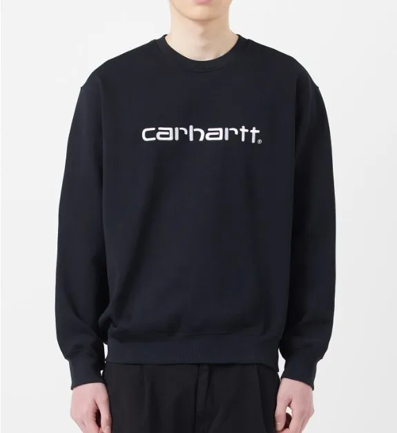 Carhartt  |Crew Neck Unisex Street Style U-Neck Long Sleeves Plain