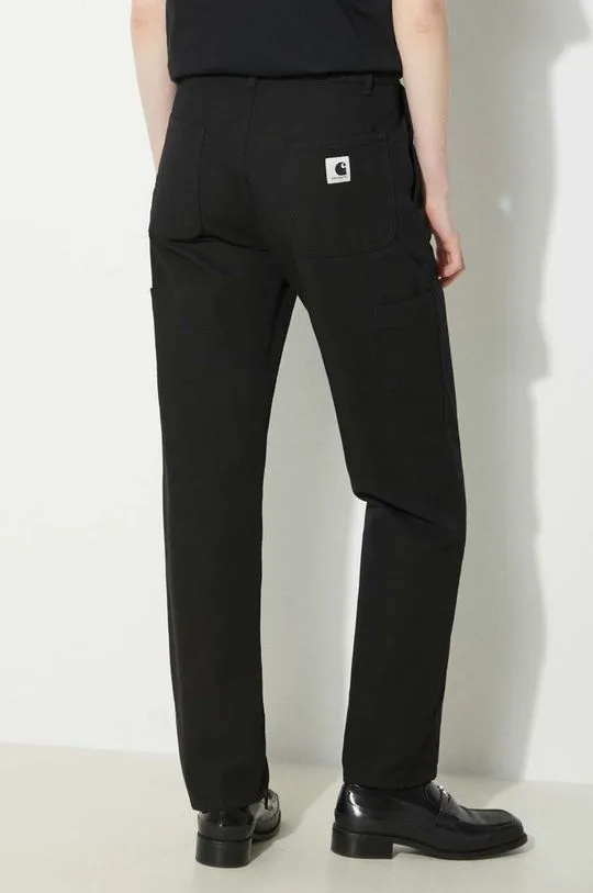 Carhartt WIP cotton trousers Pierce Pant black color I033140.8902