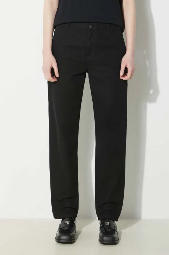 Carhartt WIP cotton trousers Pierce Pant black color I033140.8902