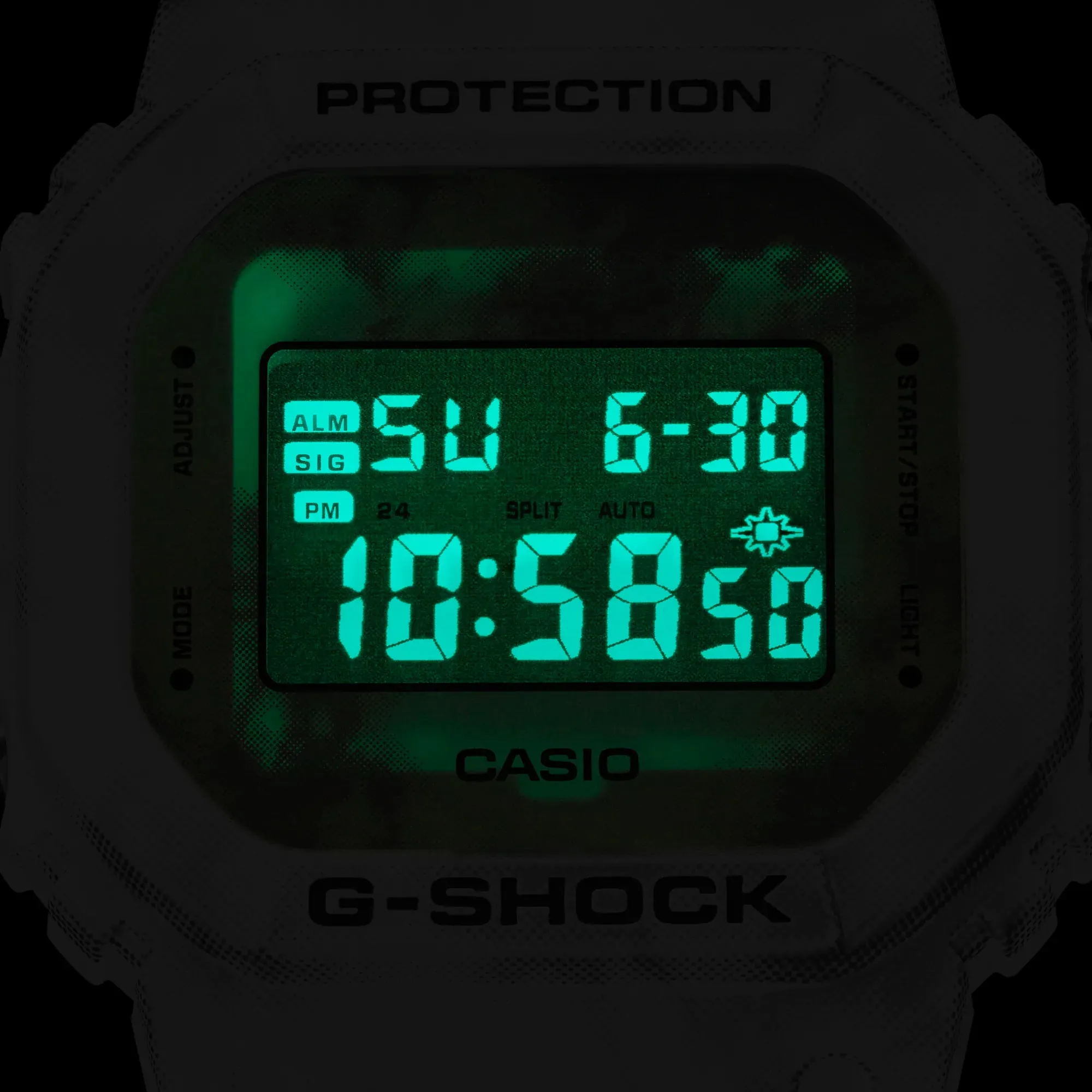 CASIO G-SHOCK DW5600GC-7 White Snow Grunge Camo Digital Watch