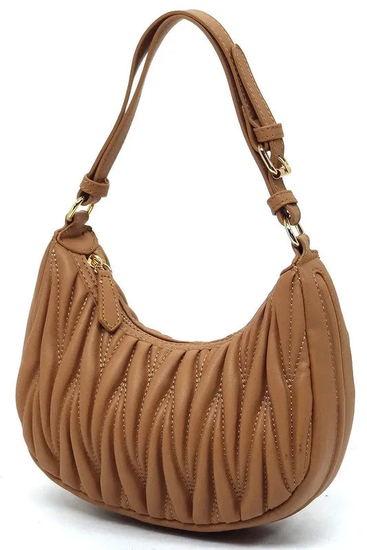 Chevron Quilted Shoulder Bag Hobo