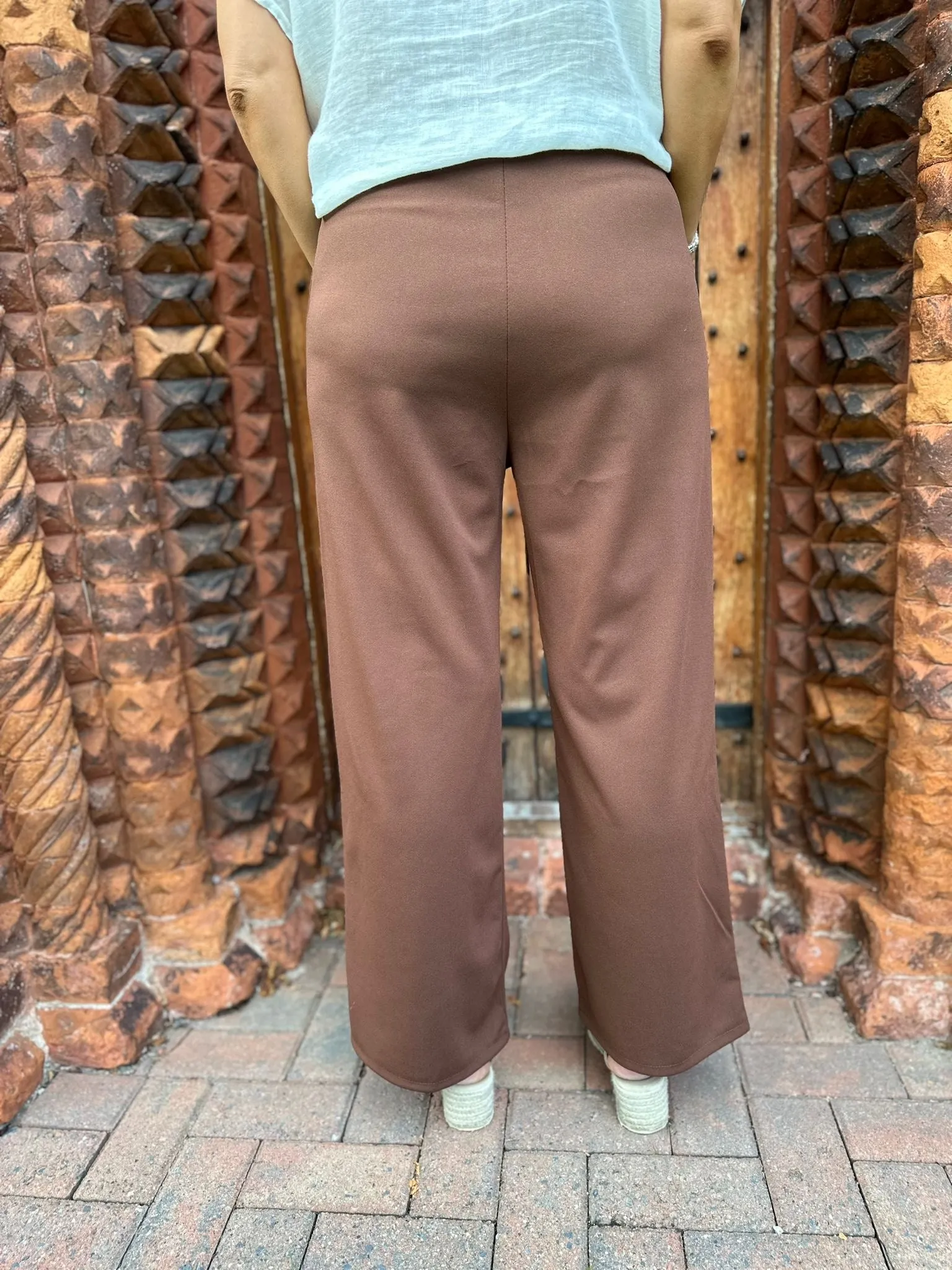 Chocolate Wide Leg Trousers