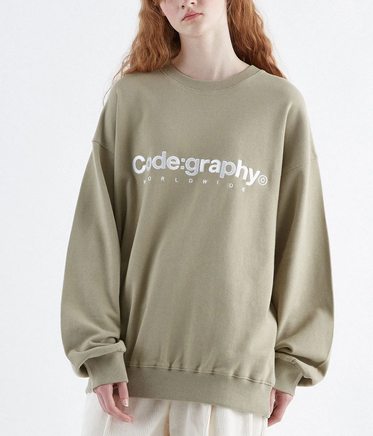 Code graphy  |Crew Neck Unisex Street Style Long Sleeves Plain Cotton