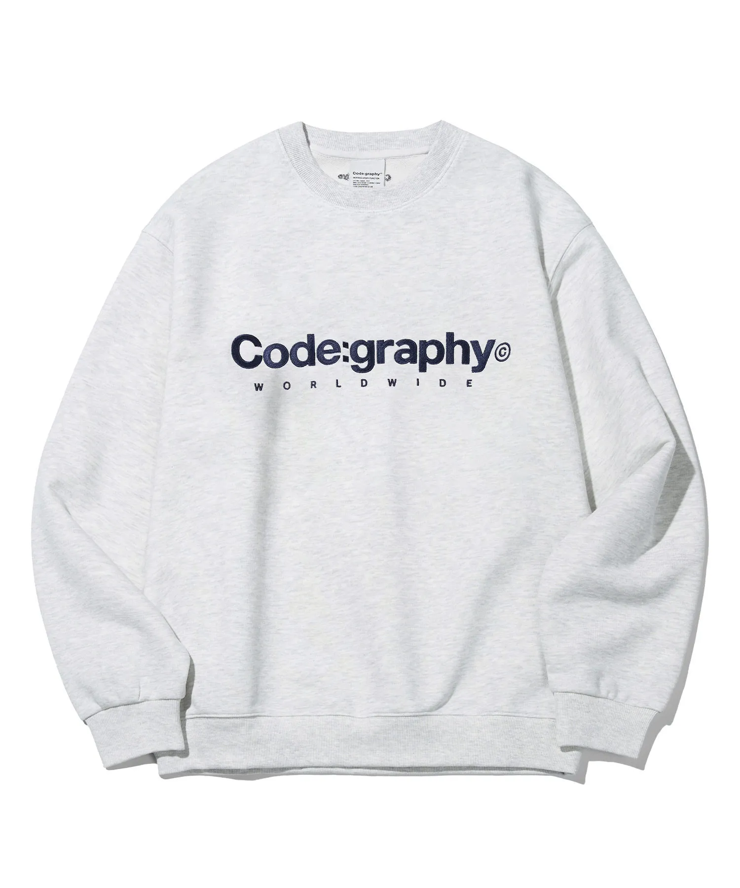 Code graphy  |Crew Neck Unisex Street Style Long Sleeves Plain Cotton