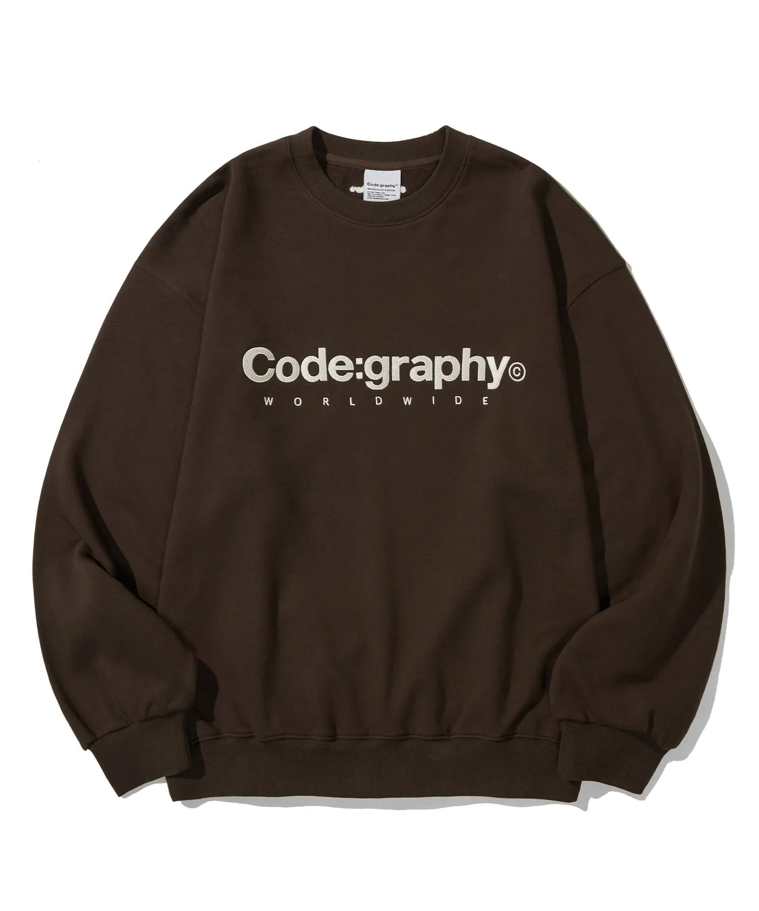 Code graphy  |Crew Neck Unisex Street Style Long Sleeves Plain Cotton