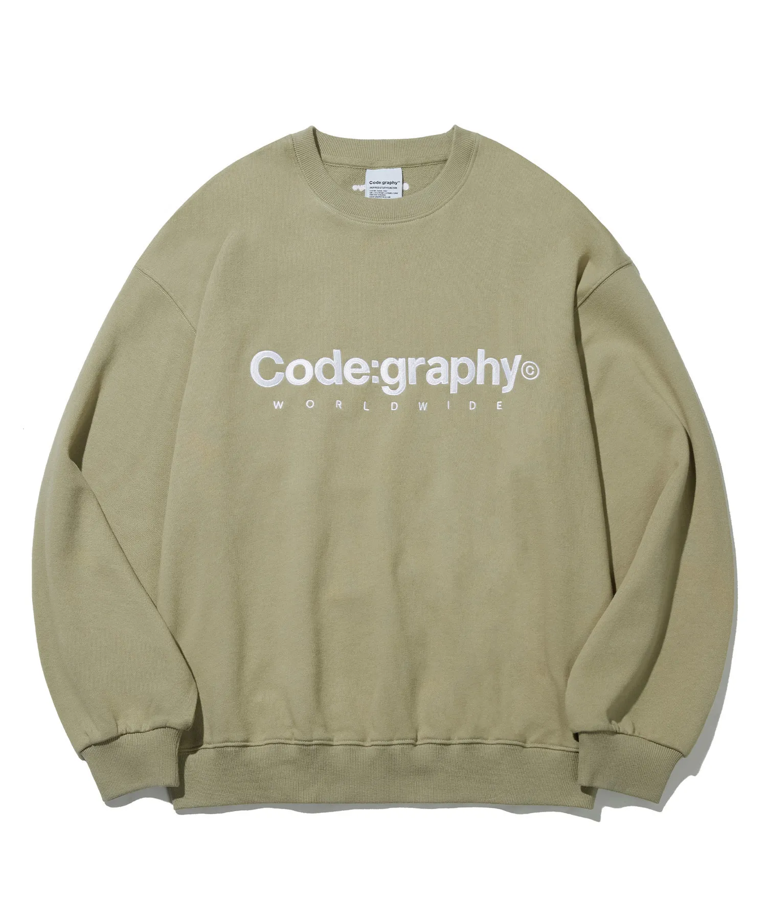 Code graphy  |Crew Neck Unisex Street Style Long Sleeves Plain Cotton