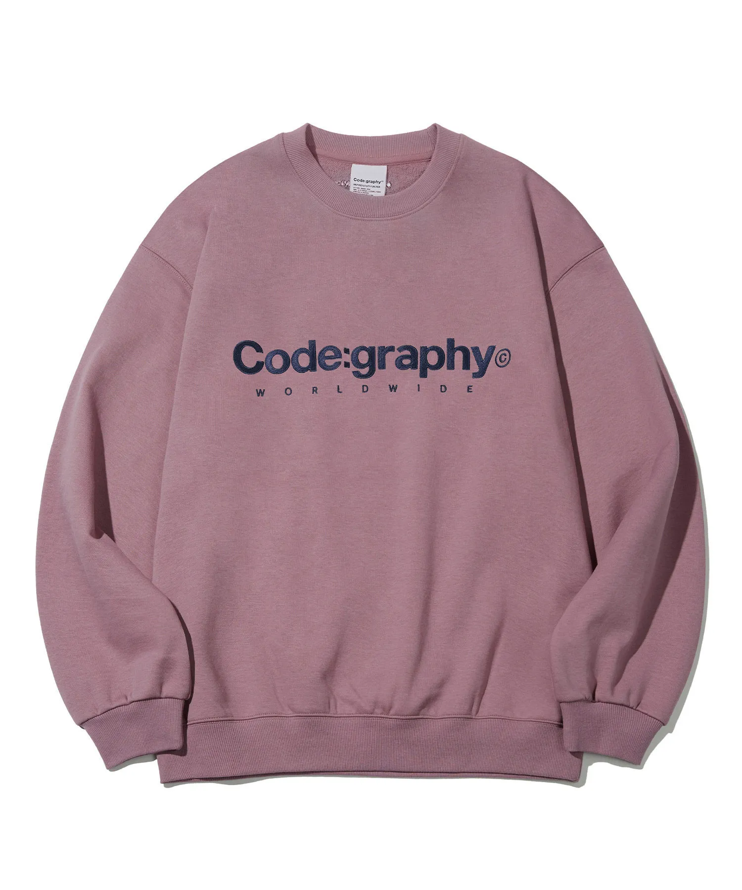 Code graphy  |Crew Neck Unisex Street Style Long Sleeves Plain Cotton